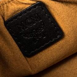 Pre Owned MCM Black Leather Visetos Rockstar Vanity Case