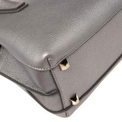 Pre Owned MCM Silver Leather Mini Milla Tote