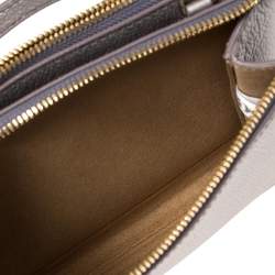 Pre Owned MCM Metallic Lilac Leather Milla Double Zip Crossbody Bag