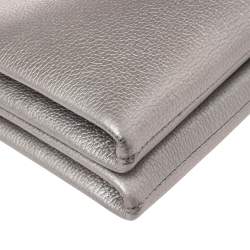 Pre Owned MCM Metallic Lilac Leather Milla Double Zip Crossbody Bag