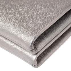 Pre Owned MCM Metallic Lilac Leather Milla Double Zip Crossbody Bag