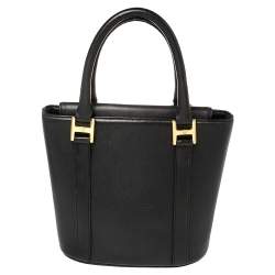 Pre Owned حقيبة يد أم سى أم صغير جلد منقوش سوداء 