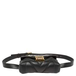 Pre Owned MCM Black Quilted Leather Patricia Belt Bag