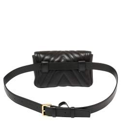 Pre Owned MCM Black Quilted Leather Patricia Belt Bag