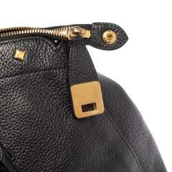 Pre Owned MCM Black Leather Dome Satchel