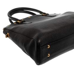 Pre Owned MCM Black Leather Dome Satchel