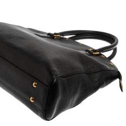 Pre Owned MCM Black Leather Dome Satchel