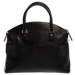 Pre Owned MCM Black Leather Dome Satchel