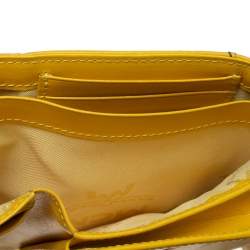MCM Yellow Leather Tassel Compact Wallet