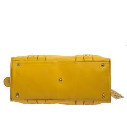Pre Owned MCM Yellow Leather Tassel Satchel