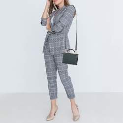 Pre Owned MCM Dark Green/Black Visetos Coated Canvas and Leather Berlin Series Box Bag