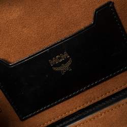 Pre Owned MCM Dark Green/Black Visetos Coated Canvas and Leather Berlin Series Box Bag