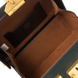 Pre Owned MCM Dark Green/Black Visetos Coated Canvas and Leather Berlin Series Box Bag