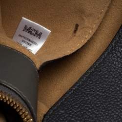 Pre Owned MCM Dark Grey Leather Medium Milla Tote