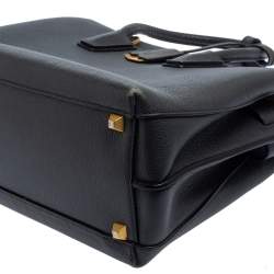 Pre Owned MCM Dark Grey Leather Medium Milla Tote