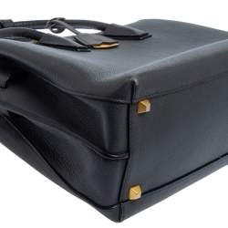 Pre Owned MCM Dark Grey Leather Medium Milla Tote