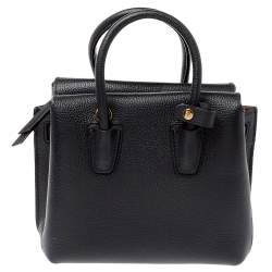 Pre Owned MCM Black Leather Mini Milla Tote