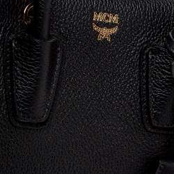 Pre Owned MCM Black Leather Mini Milla Tote