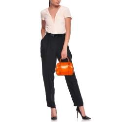 Boston leather handbag MCM Orange in Leather - 31544902