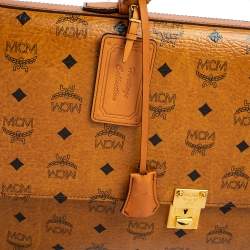 MCM Cognac Visetos Coated Canvas Heritage Briefcase