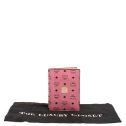 Pre Owned MCM Pink Leather Visetos Passport Holder
