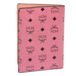 Pre Owned MCM Pink Leather Visetos Passport Holder