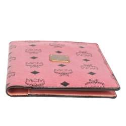 Pre Owned MCM Pink Leather Visetos Passport Holder