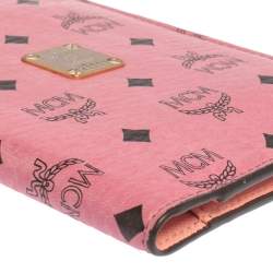 Pre Owned MCM Pink Leather Visetos Passport Holder