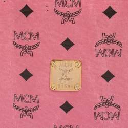 Pre Owned MCM Pink Leather Visetos Passport Holder