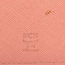 Pre Owned MCM Pink Leather Visetos Passport Holder