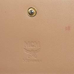 Pre Owned MCM Green Leather Milla Long Trifold Wallet