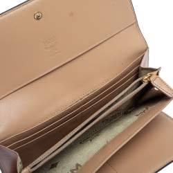 Pre Owned MCM Green Leather Milla Long Trifold Wallet