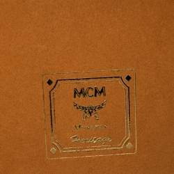 Pre Owned MCM Brown Leather Klassik Monogram Print Cardholder