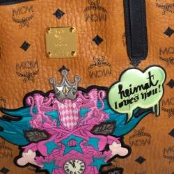 مملوكة مسبقًا MCM Cognac/Black Visetos Coated Canvas and Leather Stefan Strumbel Limited Edition 116/300 Tote