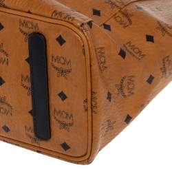 مملوكة مسبقًا MCM Cognac/Black Visetos Coated Canvas and Leather Stefan Strumbel Limited Edition 116/300 Tote