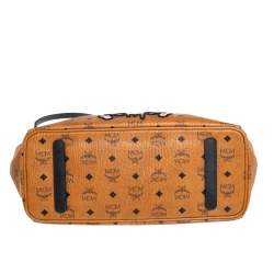 مملوكة مسبقًا MCM Cognac/Black Visetos Coated Canvas and Leather Stefan Strumbel Limited Edition 116/300 Tote