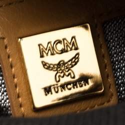 Pre Owned MCM Cognac Visetos Coated Canvas Small Studs Stark Backpack