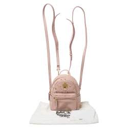Pre Owned MCM Baby Pink Leather X Mini Studded Stark-Bebe Boo Backpack