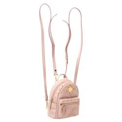 Pre Owned MCM Baby Pink Leather X Mini Studded Stark-Bebe Boo Backpack