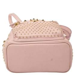 Pre Owned MCM Baby Pink Leather X Mini Studded Stark-Bebe Boo Backpack