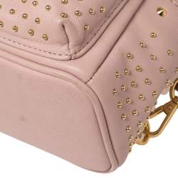 Pre Owned MCM Baby Pink Leather X Mini Studded Stark-Bebe Boo Backpack