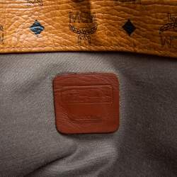 Pre Owned حقيبة يد ام سي ام جلد وكانفاس فيستوس كونياك بسلسلة 