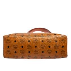 Pre Owned حقيبة يد ام سي ام جلد وكانفاس فيستوس كونياك بسلسلة 