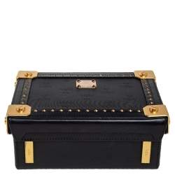 MCM Black Visetos Coated Canvas and Leather Berlin Box Bag