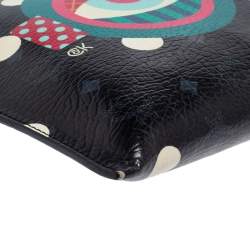 MCM Black/White Polka Dot Leather Craig and Karl Clutch