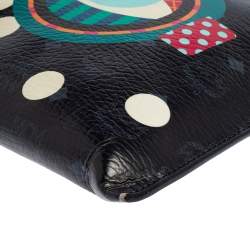 MCM Black/White Polka Dot Leather Craig and Karl Clutch