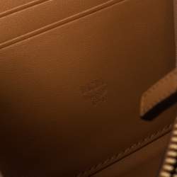 Pre Owned MCM Cognac Visetos Coated Canvas New Year Zip Continental Wallet 