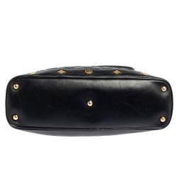 Pre Owned MCM Black Quilted Leather Shoulder Bag