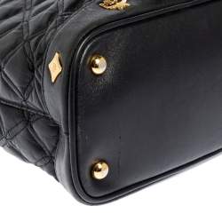 Pre Owned MCM Black Quilted Leather Shoulder Bag
