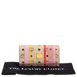 Pre Owned MCM Multicolor Visetos Coated Canvas and Leather Long Trifold Wallet